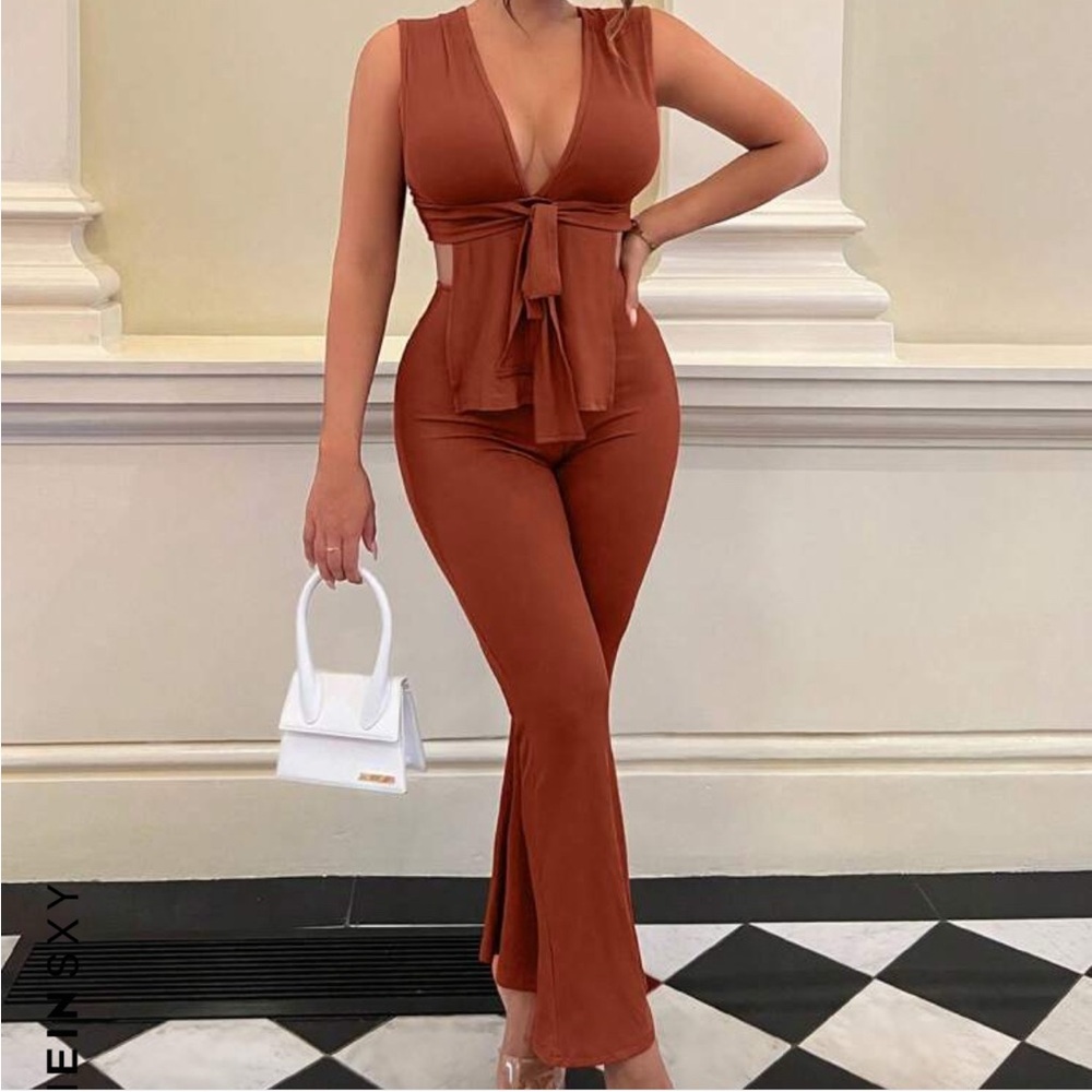 Elegant Rust Jumpsuit